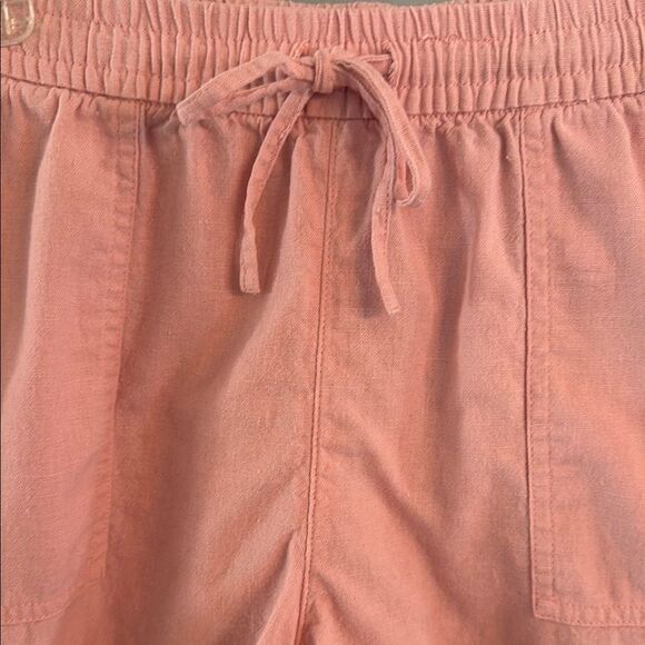 J. Crew Women's S Beachy Pull on Tropez Pink Linen blend Shorts - Picture 3 of 7